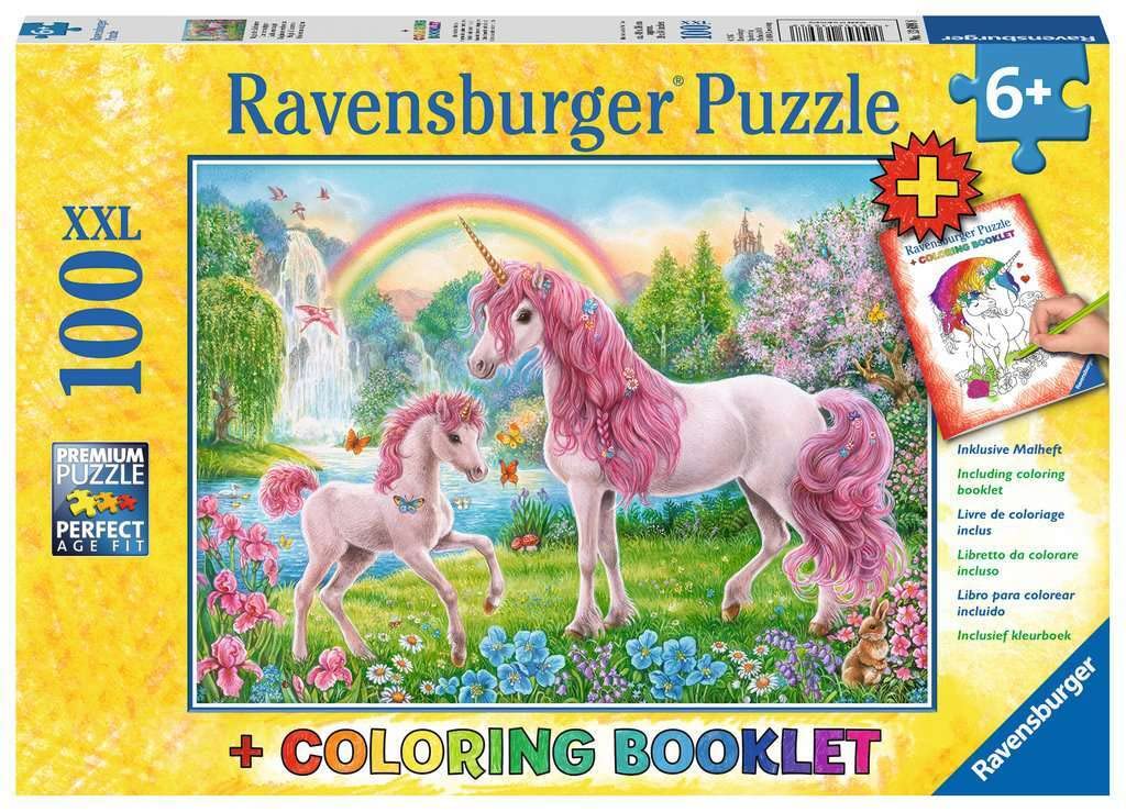 Ravensburger Magical Unicorns 100 Piece XXL Jigsaw Puzzle for Kids – 13698 | Unique, Pieces | Anti-Glare Surface | FSC Certified, Eco-Friendly | Makes a Great Gift for Ages 4 and Up Ravensburger