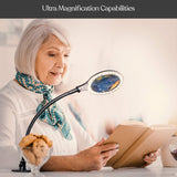 Brightech LightView Flex Magnifying Desk Lamp, 1.75X Light Magnifier, Adjustable Magnifying Glass with Light for Crafts, Reading, Close Work Brightech
