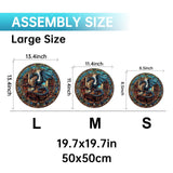 Jigfoxy Wooden Puzzles for Adults, Dragon's Library Wood Puzzles Adult, Unique Animal Shape Wooden Jigsaw Puzzles, Birthday Gifts for Puzzles Lovers Family Friend (S-8.5 * 8.5in-100pcs) Jigfoxy