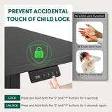 Cubiker 63" L Shaped Standing Desk, Adjustable Corner Standing Desk L Shape with Splice Board, Black Cubiker