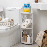 TuoxinEM Corner Shelves for Bathroom Storage, Waterproof Toilet Paper Holder Stand, White TuoxinEM