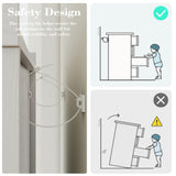 IRONCK Kitchen Pantry Cabinet 72" Height, Freestanding Cupboard with Drawer, Sliding Storage Rack, and 6 Hanging Shelves for Dining Room, Laundry, White IRONCK