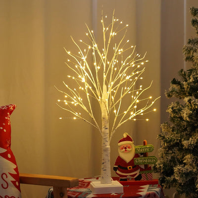 144 LED Artificial Tree Lamp with Timer, DIY Birch Tree with LED Lights, Lighted up Tree Lamp USB/Battery Powered, Fairy Light Spirit Tree for Table Home Wedding Bedroom Christmas (Warm White)