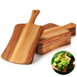 Layhit 6 Pack Thick Acacia Wood Cutting Board Wooden Serving Board Double Sided Serving Wood with Handle Chopping Boards for Kitchen Meat Charcuterie Cheese Bread Vegetables Fruits, 14 x 8.7 Inch Layhit