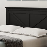 Glenwillow Home Farmhouse Solid Wood Platform Bed in Queen - Ebony (Black) Glenwillow Home