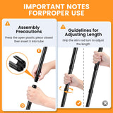 Foukus Tension Pole Shower Caddy Corner: Adjustable 4tier Bathroom Organizer Shelves - Rustproof Bathtub Shampoo Rack 43.5-120 inch Foukus