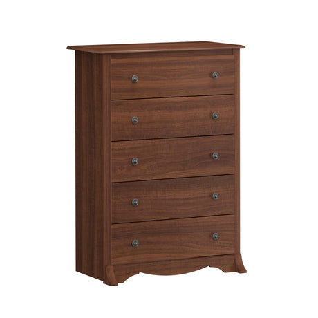 Prepac Sonoma Traditional 5-Drawer Tall Dresser for Bedroom, Functional Bedroom Dresser Chest of Drawers 16" D x 31.5" W x 45.12" H, Cherry, CDC-3345 Prepac