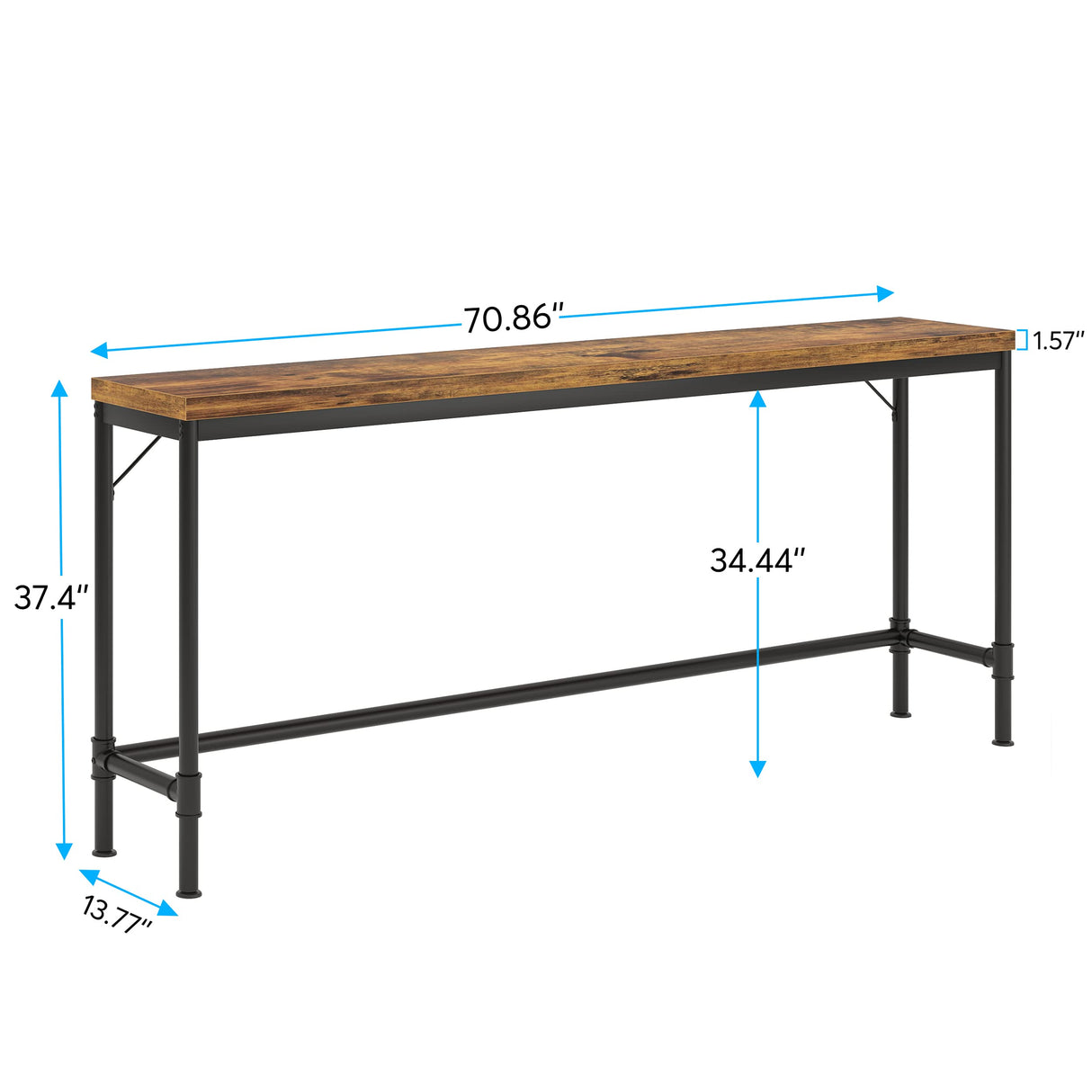 Tribesigns 70.9 Inch Rustic Industrial Console Table - Versatile Sofa & Entryway Table Tribesigns