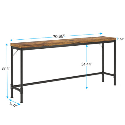 Tribesigns 70.9 Inch Rustic Industrial Console Table - Versatile Sofa & Entryway Table