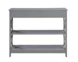 Convenience Concepts Oxford 1-Drawer Console Table 39.5" - Sofa Table with Storage Shelf, Transitional Entryway Hall Table for Living Room, Kitchen, Bedroom, Gray Convenience Concepts