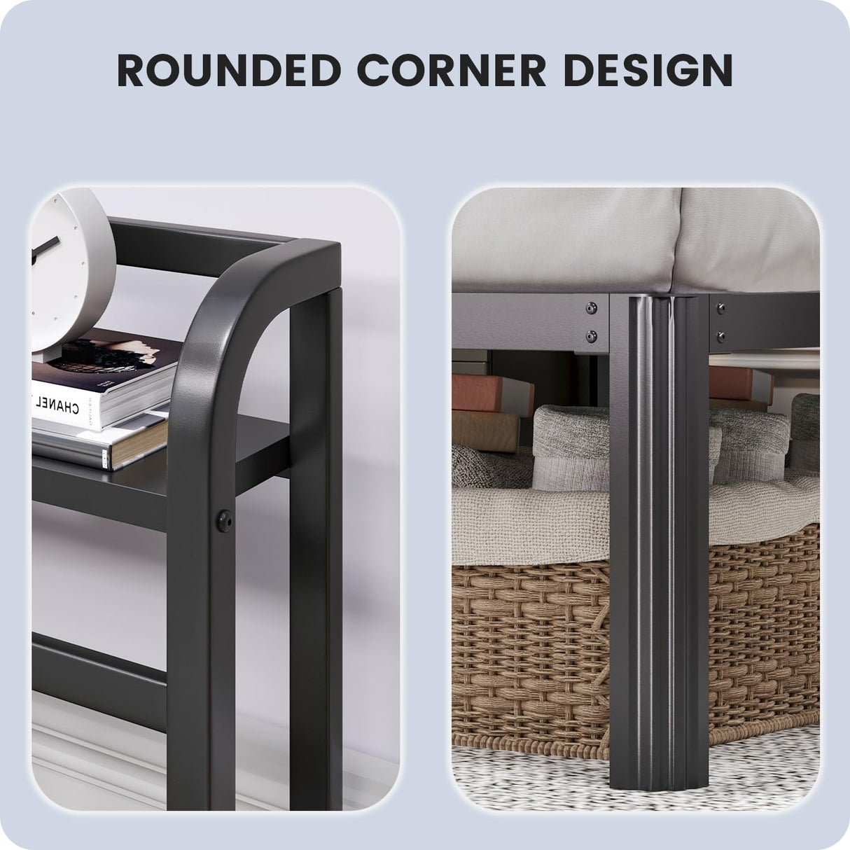 HAVONIZD Twin Size Bed Frame - Storage Headboard with Charging Station & Galaxy Aurora Projector, 14 Inch Sturdy Metal Platform Bed Frame No Box Spring Needed, Easy Assembly, No Noise, Black HAVONIZD