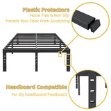 ALDRICH 10 Inch Metal King Size Bed Frame - Double Black Basic Steel Slats Platform, Easy Assembly Heavy Duty Noise Free Bedframes, No Box Spring Needed ALDRICH