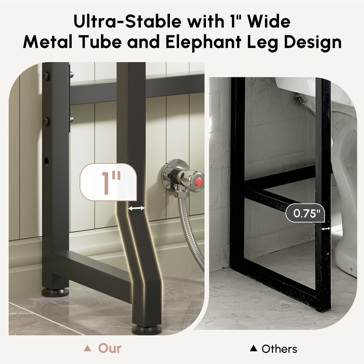 USHOWER Over The Toilet Storage Cabinet, Bathroom Organizers and Storage with Barn Doors, Thicken Metal Stand & MDF Wood Above Toilet Storage Cabinet, Freestanding Space Saver, White USHOWER