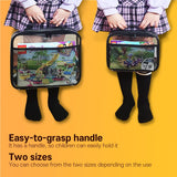 holay 4 Packs PVC Zippered Blocks Set, Toy, Clay, Board game Storage Organizer Case (Name Tag, Manual Pocket) (Black, Large) holay