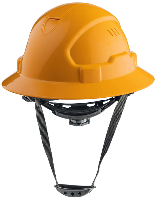 Full Brim Hard Hats Construction OSHA Approved Vented Safety Helmet Hard Hat, Cascos De Construccion Work Hardhat for Men/Women Custom Carbon Design 6 Point Ratcheting with Chin Strap (Solid  - WoodArtSupply