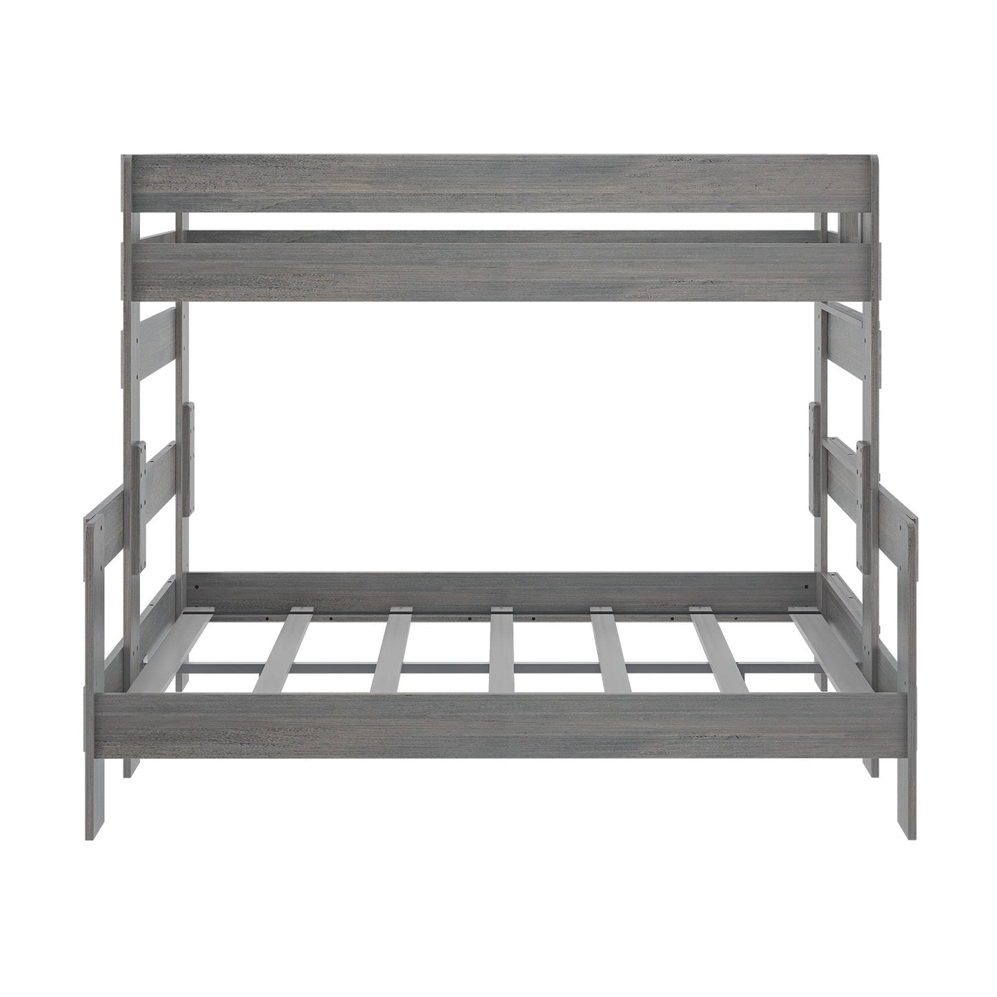 Farmhouse Twin XL Over Queen Bunk Bed by Max & Lily in Driftwood Finish - WoodArtSupply