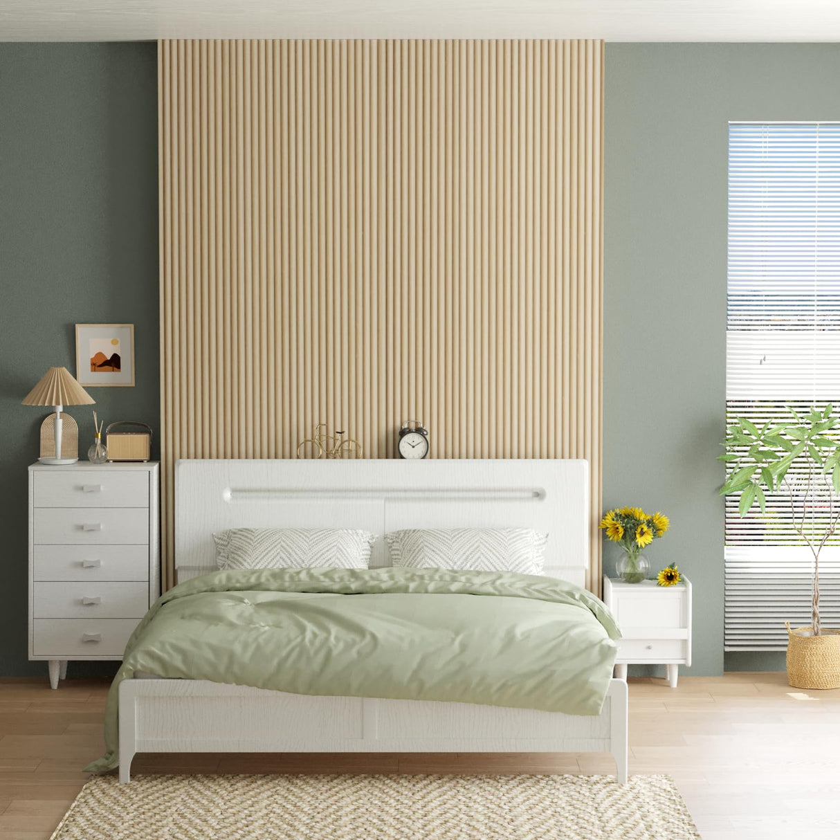 Oxdigi Wooden Slat Peel and Stick Wallpaper - Self-Adhesive Contact Paper with 3D Effect | Waterproof & Removable | PVC Contact Paper for Countertops & Cabinets | 23.6 in x 16.4 ft | Light Wood Oxdigi