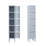 Yizosh Metal Locker with 5 Doors, Tall Steel Storage Lockers for Employees - 5 Tier Locker Storage Cabinets for School, Gym, Home, Office, Garage Yizosh