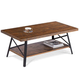 Olee Sleep Cocktail Table with Metal Legs, Rustic Brown Olee Sleep