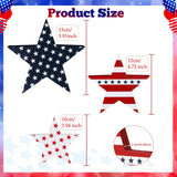 Chunful 3 Pcs Memorial Day Wooden Table Signs Independence Day Table Decor Patriotic Freestanding Double Side Sign Farmhouse Wood Block for 4th of July Home Party Supplies Chunful