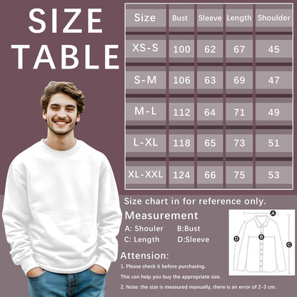 AiDiYGECO 2pcs sublimation crew neck sweatshirt white polyester crewneck sweatshirts hoodies men