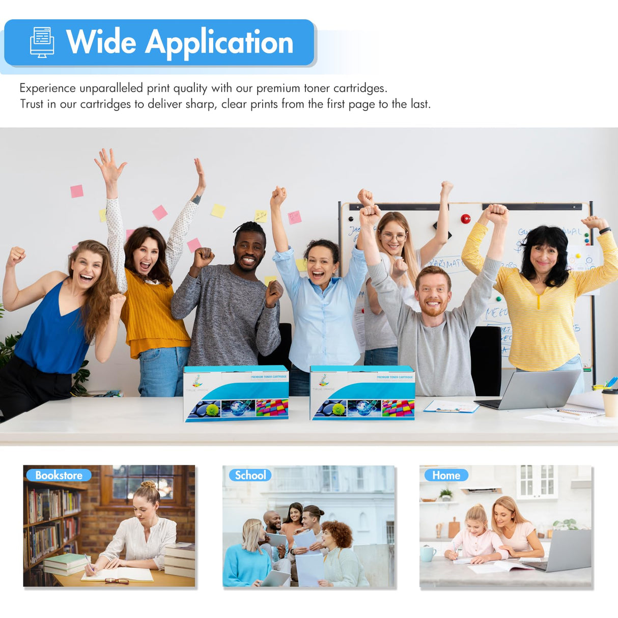 TRUE IMAGE Compatible Toner Cartridge Replacement for HP 202A CF500A 202X Color Laserjet Pro MFP M281fdw M281cdw M254dw M281fdn M254dn M254nw M281 M254 Toner Printer Ink (BK/C/Y/M, 5-Pack) TRUE IMAGE