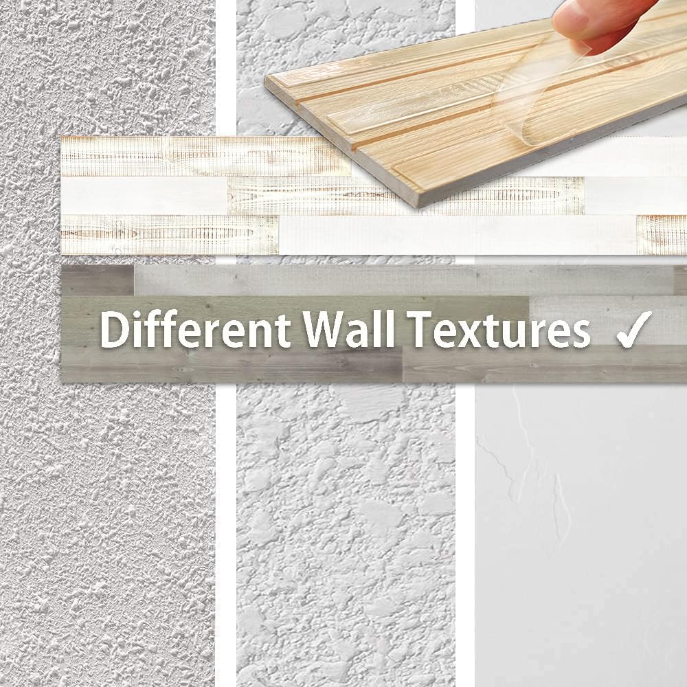 Urban Decor Wood Panels for Wall, Easy Peel and Stick Reclaimed Barn Wood Accent Planks for Kitchen Island Bedroom Doorways Backsplash (White Wash) Urban Decor MagicWood