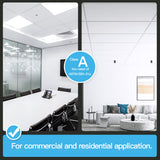 Art3d 10-Pack Smooth Drop Ceiling Tile 2ft x 4ft - Fire-Rated, Waterproof, Reusable - Premium PVC, No Sag and Breakage - Cover 80 Sq. Ft, White Art3d