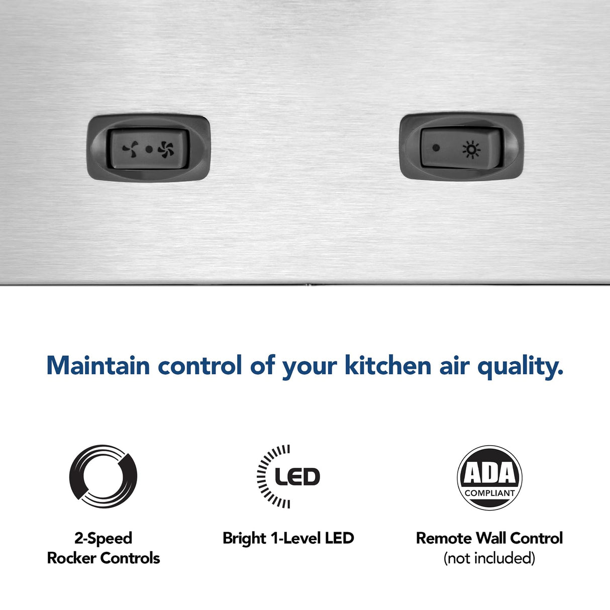 Broan-NuTone BBN1303SS Custom Built Insert with 2-Speed Exhaust Fan and Light, 300 Max Blower CFM, Stainless Steel, 30-Inch Range Hood Power Pack Broan-NuTone