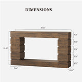 LIKEMET 55 Inch Console Table Farmhouse Entryway Table, Wood Sofa Table Accent Table with Open Storage, Narrow Couch Table for Entrance, Hallway, Foyer, Living Room LIKEMET