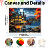 Landscape Paint by Numbers Kit for Adults, Landscape Paint by Number for Adults Beginners, DIY Crafts Painting by Number for Gift Home Wall Decor 16x20 inch hkejoi