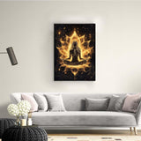 Ginfonr DIY 5D Diamond Art Kits for Adults, Lotus Diamond Painting for Adults, Diamond Art Buddha Full Drill, Diamond Art Kits Embroidery Rhinestone Craft for Home Wall Decor 12 * 16 Inch Ginfonr