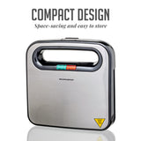 OVENTE Electric Panini Press Grill with Nonstick Plates, LED Indicator Lights, Thermostat Control, Cool Touch Handle, Compact Sandwich Maker Perfect for Cooking Breakfast, Snacks & More, Black GP0401B OVENTE