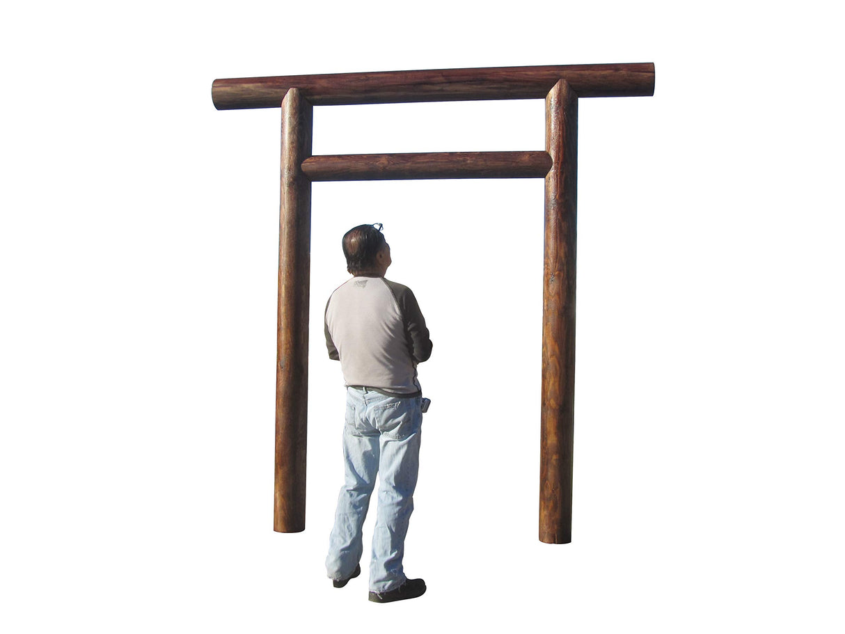 SamsGazebos Japanese Shinmei Style Wooden Torii Garden Gate 8 ft SamsGazebos