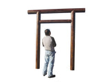 SamsGazebos Japanese Shinmei Style Wooden Torii Garden Gate 8 ft SamsGazebos