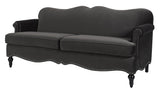 Jennifer Taylor Home Legacy Camelback Sofa Nail head Accents, Dark Charcoal Grey Jennifer Taylor Home
