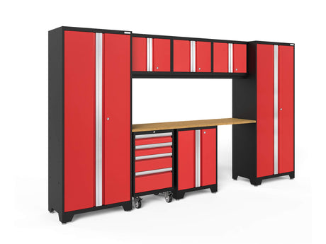 NewAge Products Bold Series Red 8 Piece Set, Garage Cabinets, 50605 NewAge Products Inc.