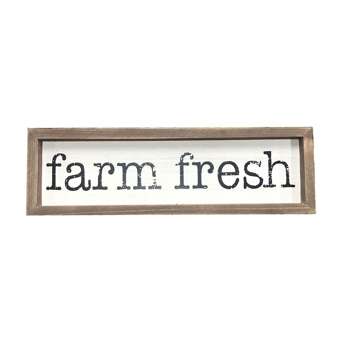 PARISLOFT Farm Fresh Solid Pine Wood Framed Signs for Home Decor, Rustic Farmhouse Decorations PARISLOFT