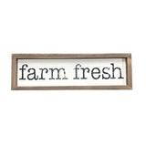 PARISLOFT Farm Fresh Solid Pine Wood Framed Signs for Home Decor, Rustic Farmhouse Decorations PARISLOFT