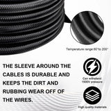 XRDS -RF 8AWG Battery Quick Connect Cable 3 FT, 50 Amp Anderson-Style Connector to O-Ring Terminal, for Solar, RV, EV, and Backup Power Systems XRDS -RF