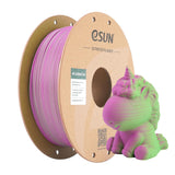 eSUN Dual Color Matte PLA Filament 1.75mm, Matte 3D Printer PLA Filament, 1KG Spool 3D Printing Filament for 5D Printers, Green Pink eSUN