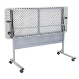 Global Industrial Blow Molded Folding Training Table, Gray, 60" x 24" Global Industrial