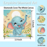 4 Pack Cartoon 5D Diamond Art Kits for Kids,Cute Animals DIY Painting Art Kit for Kids Ages 4-8-12 Mosaic Kits,Diamond Art Painting Craft Kits,Gem Art Full Drill Diamond Dots for Children Gifts 6x6In Canrichshop