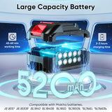 2-IN-1 Cordless Rivet Nut Gun Set (10-24 & 1/4 & 5/16 & 3/8), Portable Battery Powered Pop Rivet Insert Installation Tool Automatic Manual Range Memory Mode Electric Assembly Nutsert Gun 4pcs Adapter WonVon