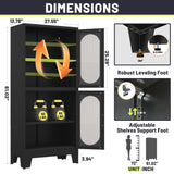 PAOFIN 61" Black Pantry Storage Cabinet, Kitchen Pantry Cabinet with Acrylic Glass Doors and Shelves, Kitchen Pantry with Adjustable Leveling Foot for Kitchen, Living Room and Dining Room. 61" PAOFIN