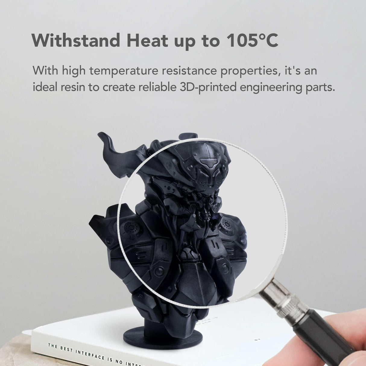 phrozen Rock-Black Stiff 3D Printing Resin (1KG) phrozen