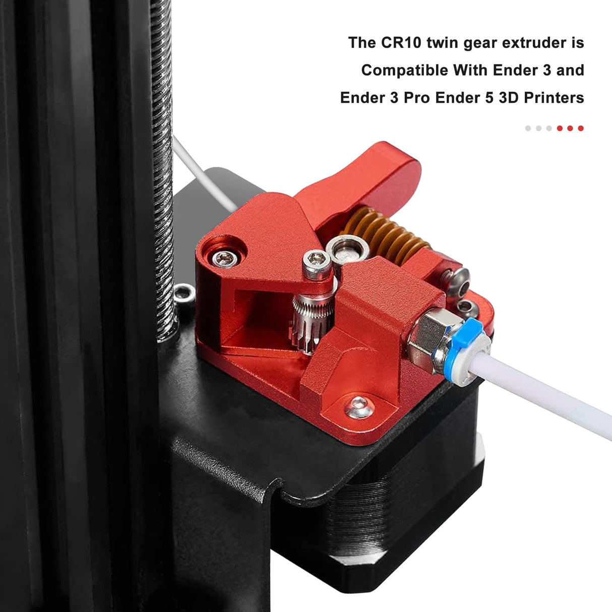 Dual Gear Extruder, Upgraded CR10 Twin Gear Extruder Ender 3 Extruder for Creality Ender 3, Ender 3V2, Ender 3 Pro, CR-10 3D Printers Olzzdda