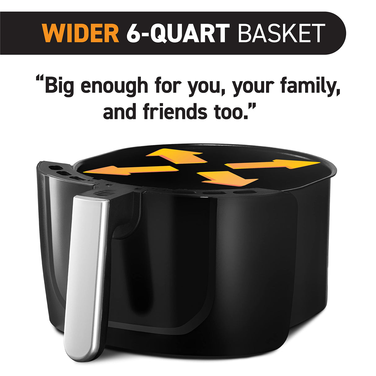 Gourmia Air Fryer Oven Digital Display 6 Quart Large AirFryer Cooker 12 1-Touch Cooking Presets, XL Air Fryer Basket 1500w Power Multifunction Black and Stainless Steel Accents FRY FORCE GAF686 Gourmia