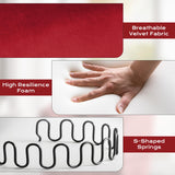 Nolohoo Swivel Accent Chair, Comfy Modern Swivel Barrel Chairs with Skirt, 360°Upholstered Velvet Small Club Armchair Reading Chairs for Living Room Nursery Bedroom Lounge, Red Nolohoo