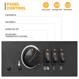 mollie 21-Inch Electric Fireplace Stove 1500W Portable Indoor Freestanding Fireplace Heater with Flame Effect and Adjustable Temperature, Overheating Protection (Black) mollie